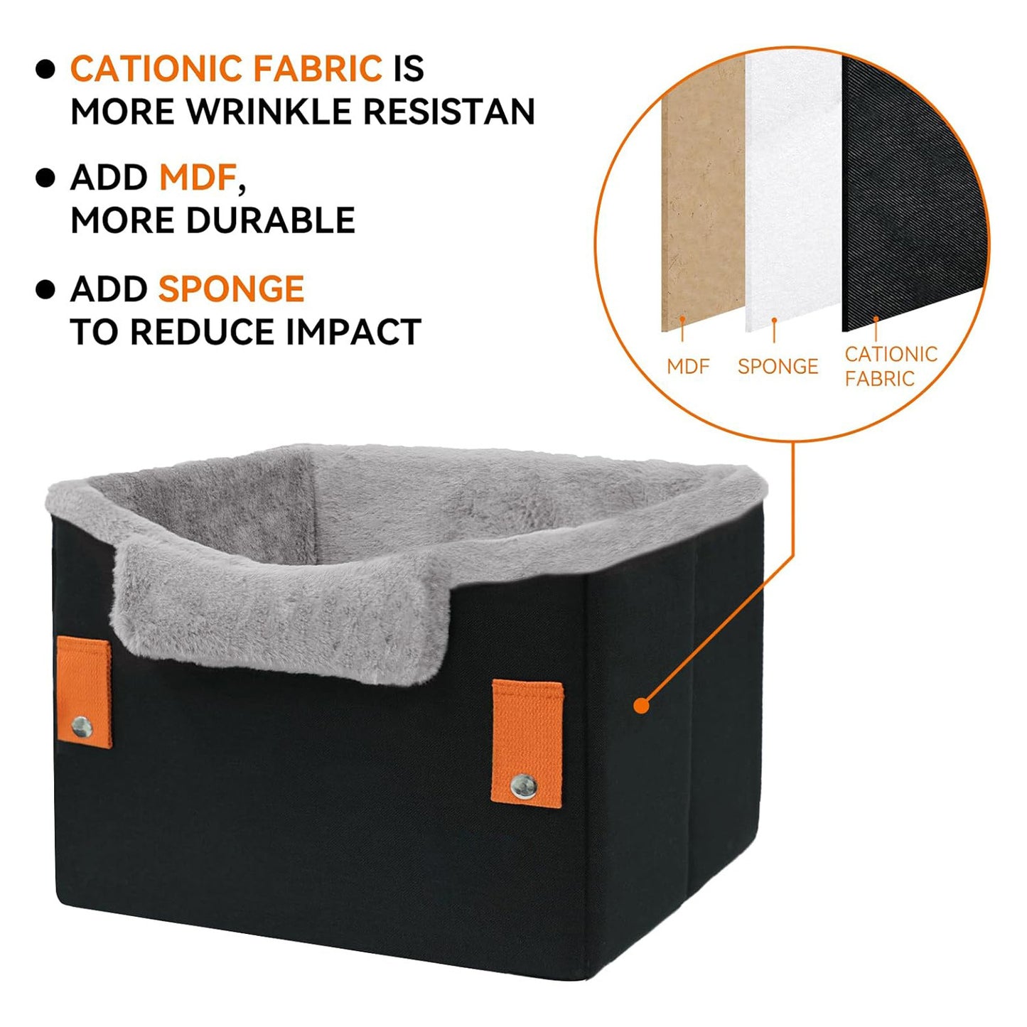 Portable Pet Booster Seat With Clip-On Safety Leash
