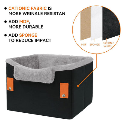 Portable Pet Booster Seat With Clip-On Safety Leash