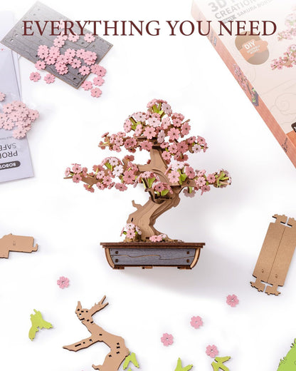 Flower Sakura Bonsai Wooden 3D Puzzle