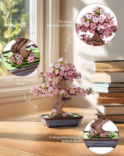 Flower Sakura Bonsai Wooden 3D Puzzle