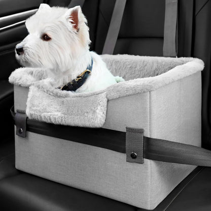 Portable Pet Booster Seat With Clip-On Safety Leash